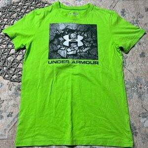 Under Armour Neon Green Cracked Graphic Tee